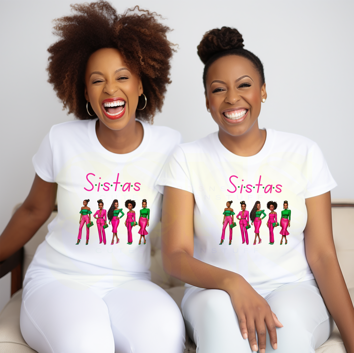 Black Women Pink and Green Unisex T-Shirt, Stylish African American Girls Tee, Feminine Fashion Top, Trendy Melanin Shirt, Diversity Graphic