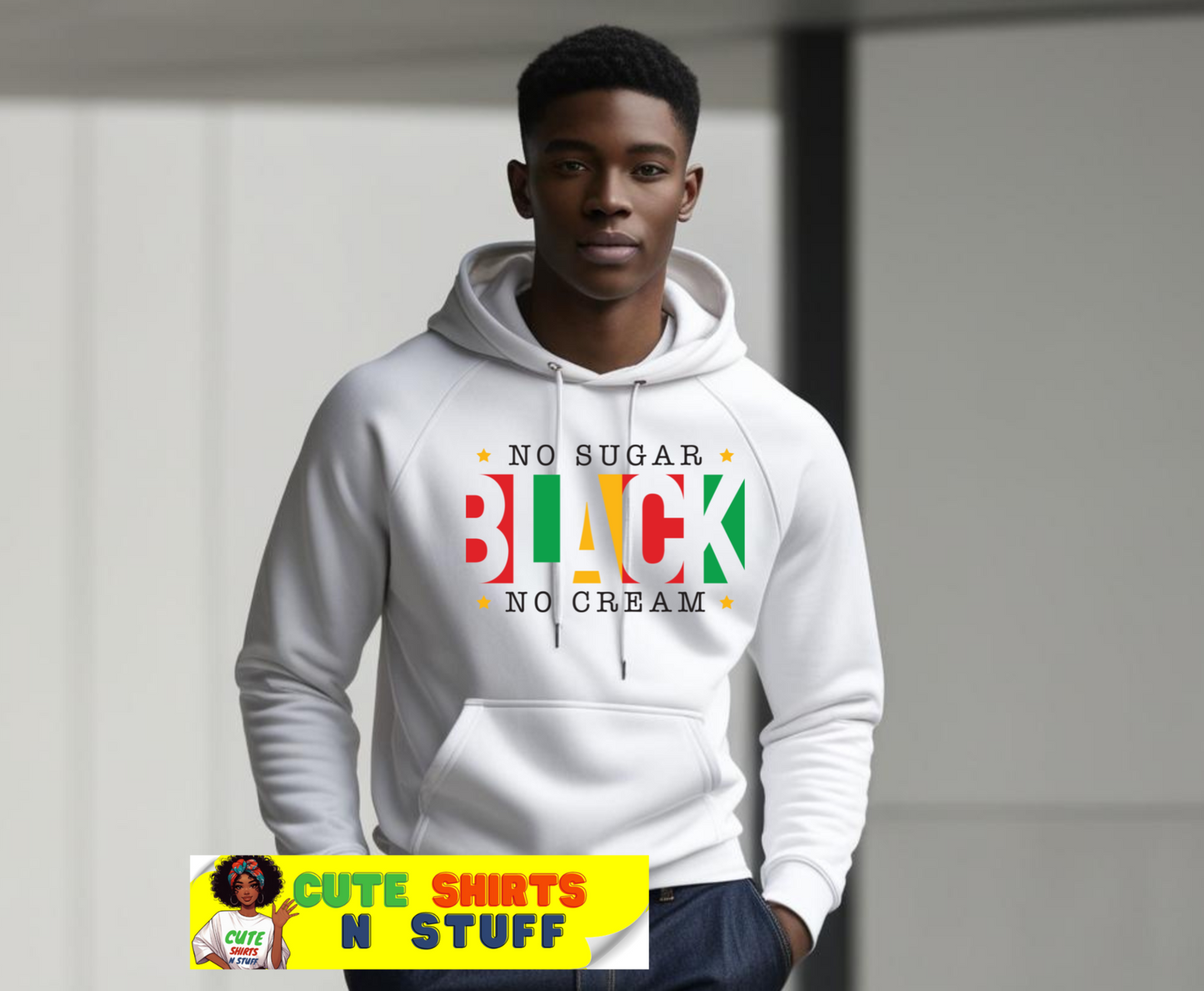 Black No Sugar No Cream Unisex hoodie