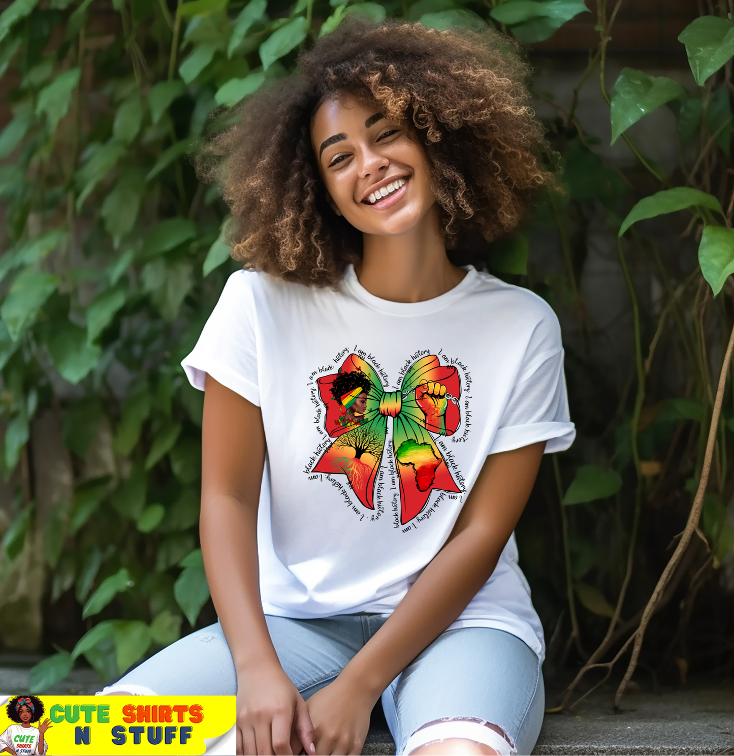 Black History bow T-Shirt