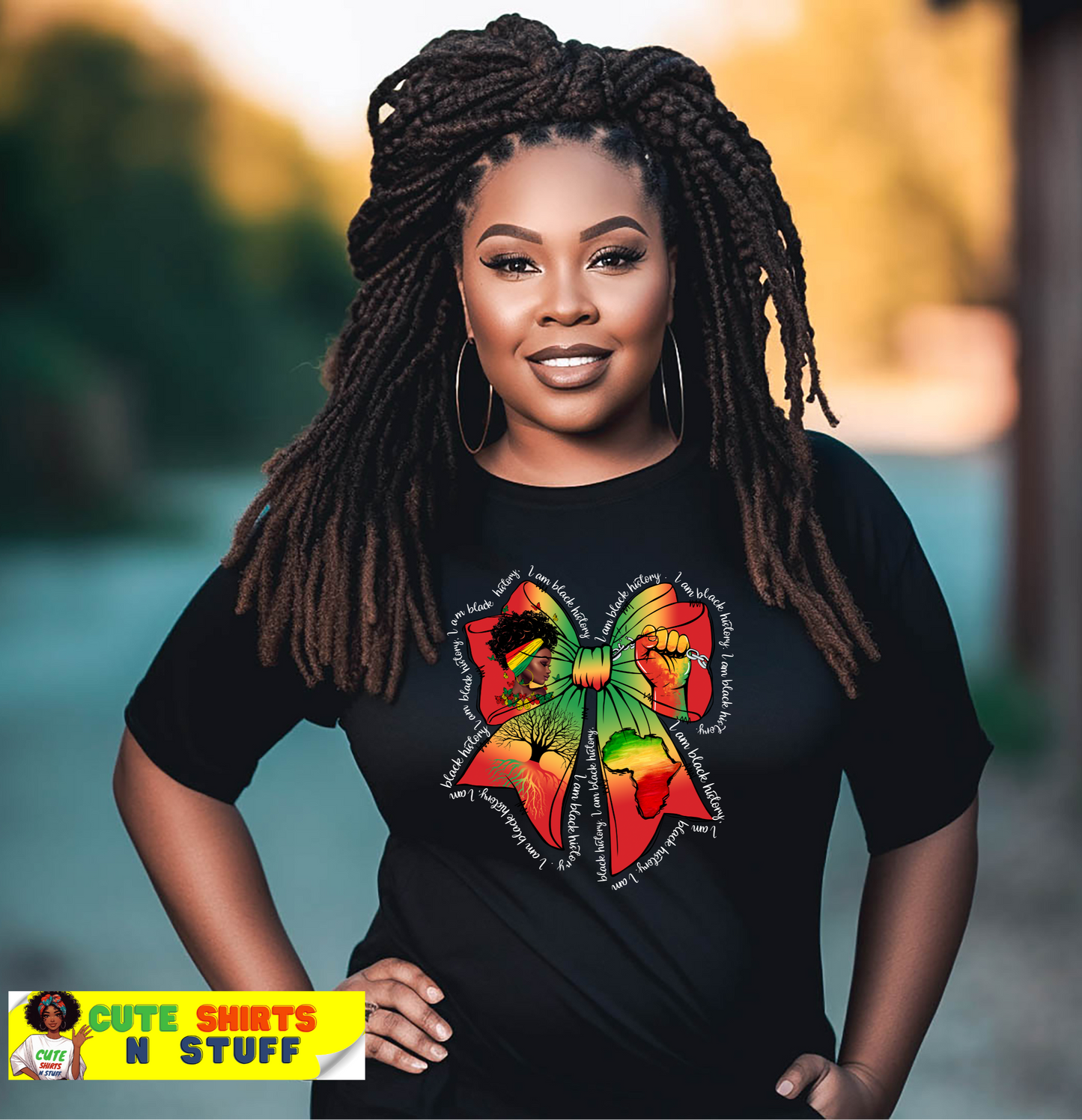 Black History bow T-Shirt