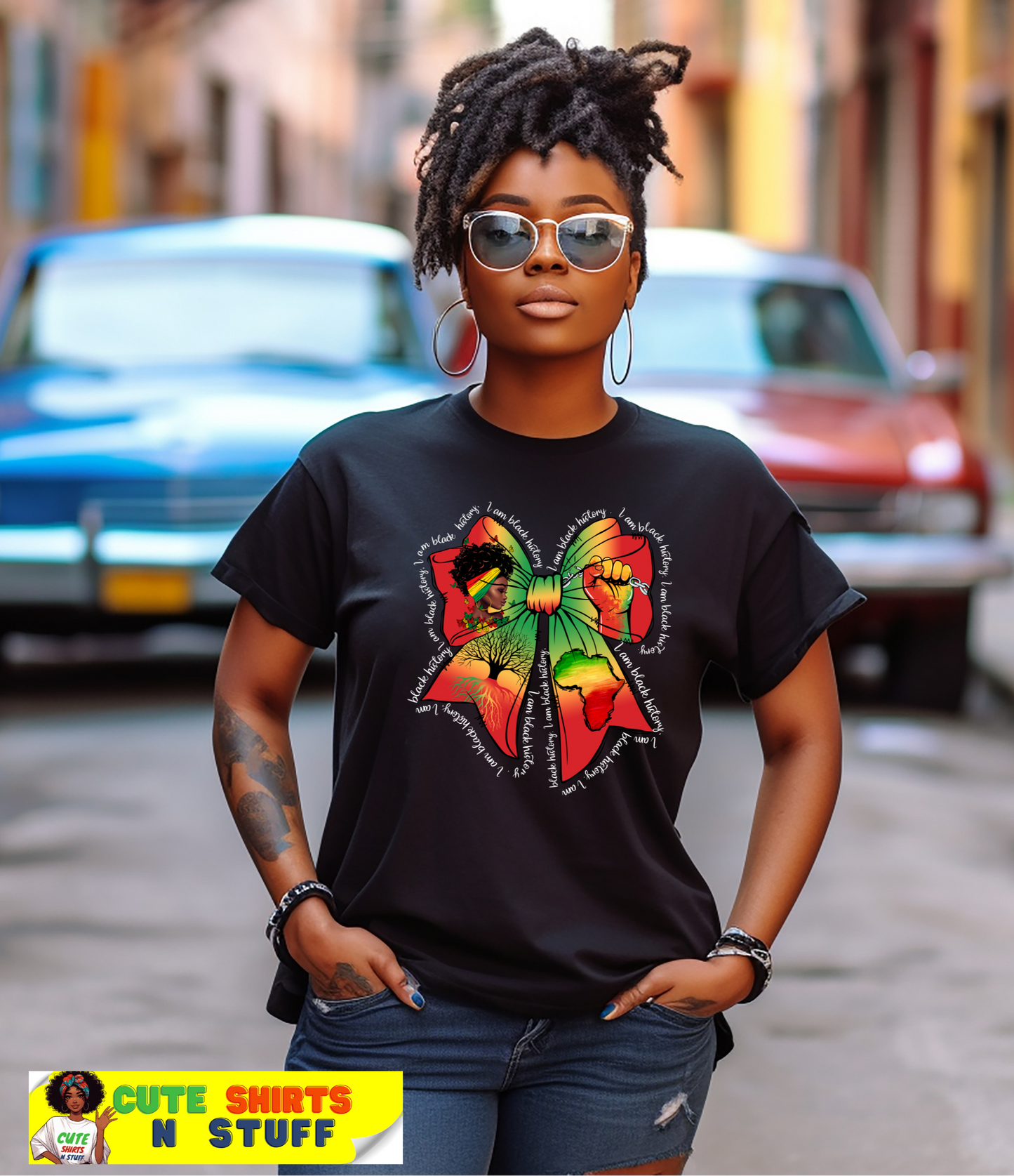 Black History bow T-Shirt